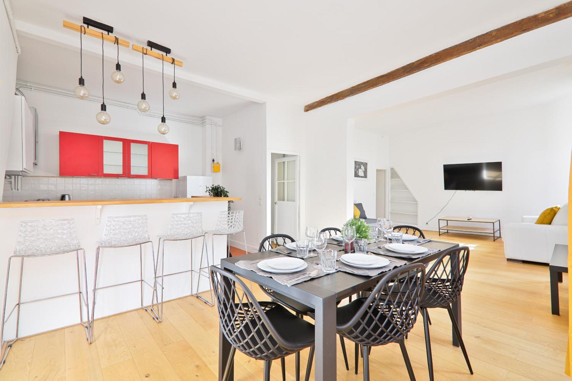 Appartement Mezzanine Quartier Chatelet Les Halles 4 Free Netflix Paříž Exteriér fotografie